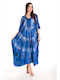 Rima Beachwear Damen Kaftan Strand Blau