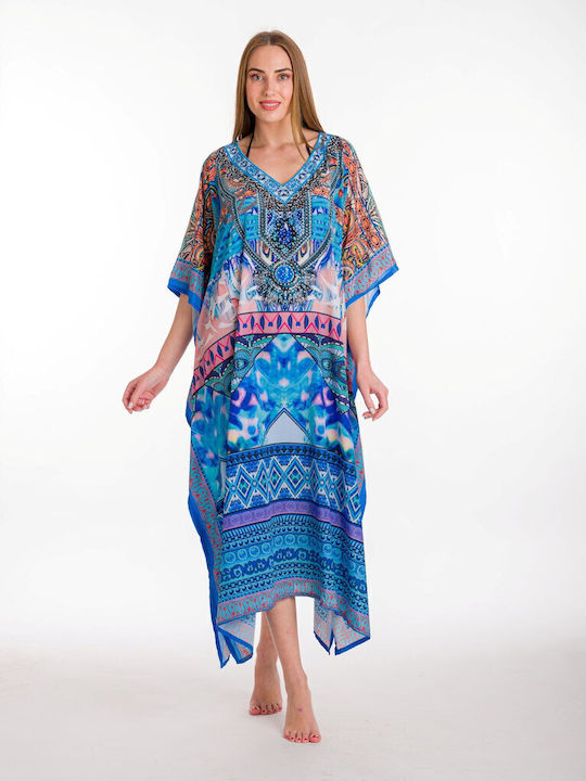Rima Beachwear Γυναικείο Καφτάνι Παραλίας Τυρκουαζ