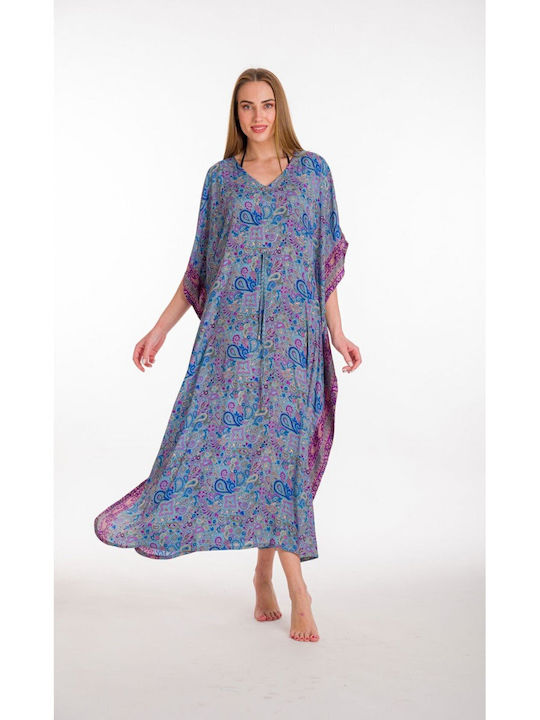 Rima Beachwear Feminin Caftan de Plajă Albastru