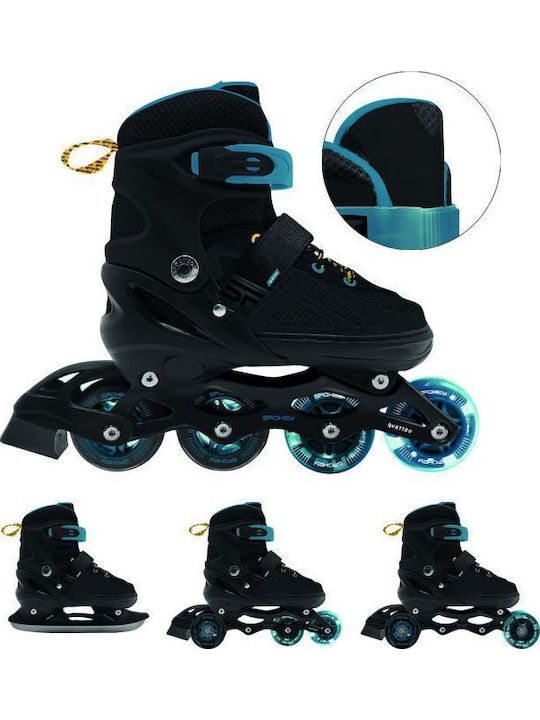 Spokey Quattro 4in1 Inline Rollers Schwarz Erwachsene/Kinder