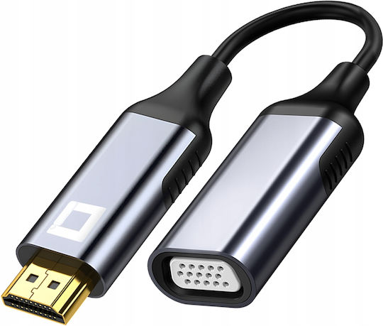 HDMI Männlich zu VGA Weiblich Konverter Grau 1Stück CO2-0059