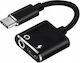 CO2-0068 Μετατροπέας USB-C male σε 3.5mm / USB-C female