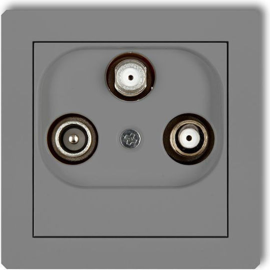 Karlik TV- und Satellitenbuchse in Gray Farbe