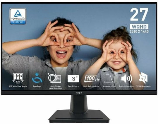 MSI Pro MP275Q IPS HDR Monitor 27" QHD 2560x1440 με Χρόνο Απόκρισης 4ms GTG