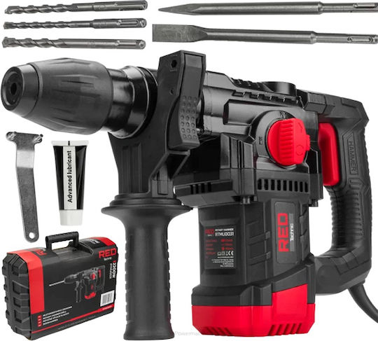 Red Technic Impact Demolition Hammer Electric 2200W with Chuck SDS Plus RTMU0031