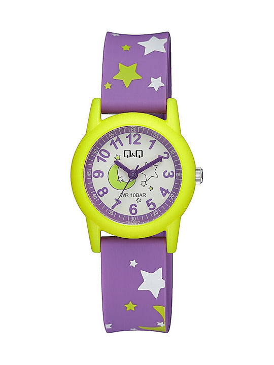 Q&Q Kids Analog Watch Λουράκι with Silicone Strap Purple