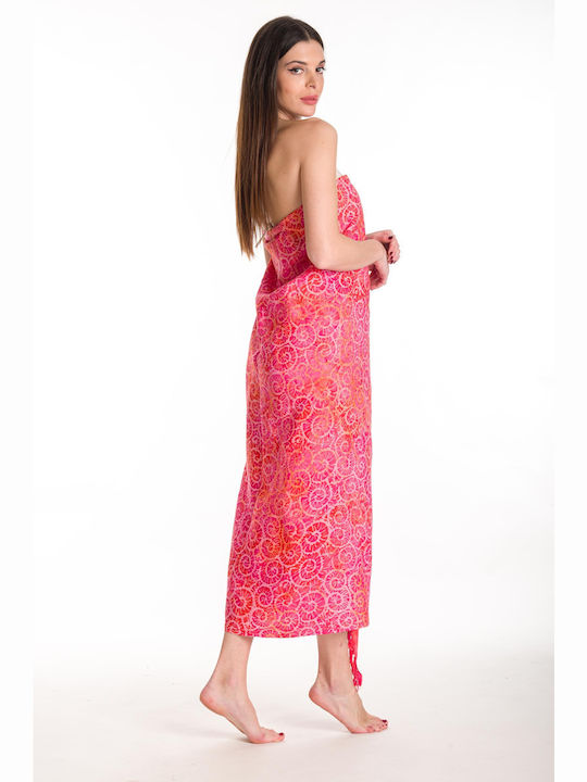 Pareo with Print Print Fuchsia