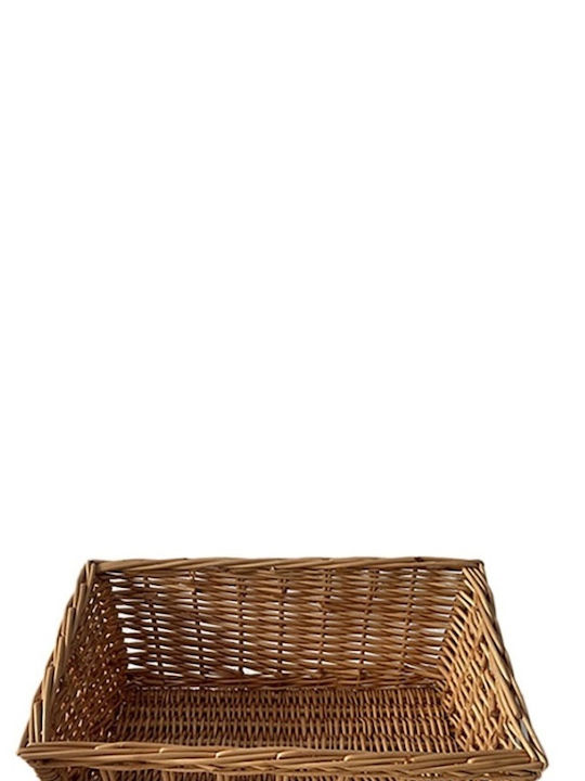 Decorative Basket Wicker Beige 46x28x18cm Espiel