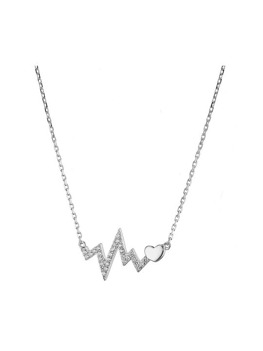 Oxzen Επιπλατινωμένο Necklace from Silver