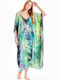 Rima Beachwear Damen Kaftan Strand Green