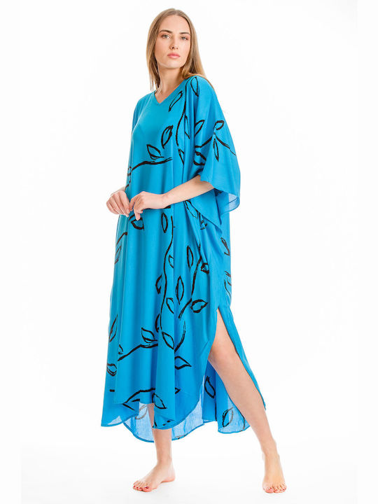 Rima Beachwear Damen Kaftan Strand Turquoise