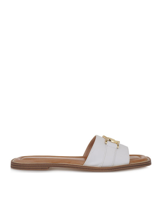 Renato Garini Women's Flat Sandals in White Color