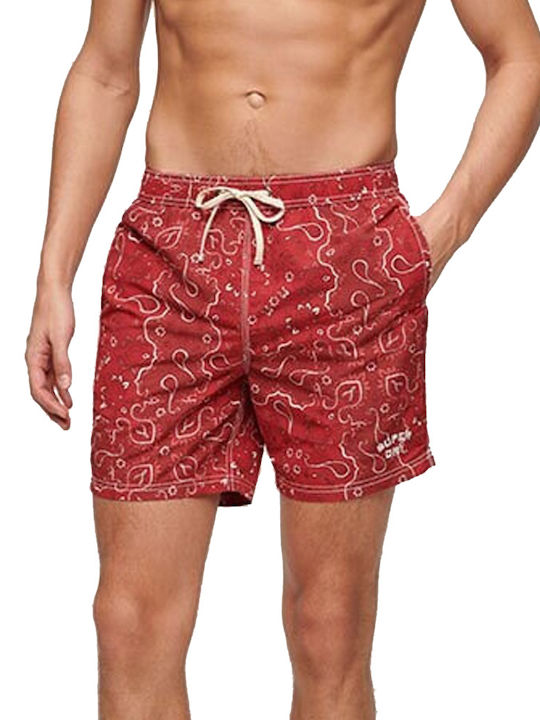 Superdry Ovin Vintage Herren Badebekleidung Shorts Rot