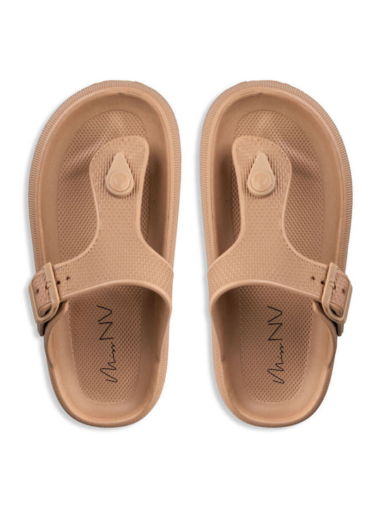 Envie Shoes Frauen Flip Flops in Beige Farbe