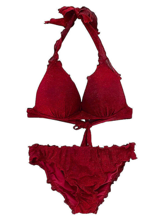 Ustyle Set Bikini Τριγωνάκι Κόκκινο
