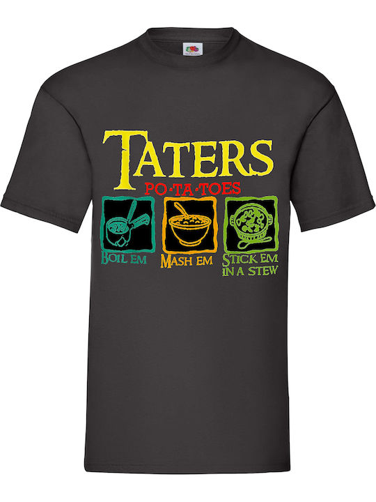 Fruit of the Loom Lord Of The Rings Taters Potatoes Μπλούζα Μαύρη Βαμβακερή