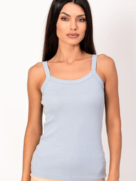 Women's Cotton T-Shirt with Spaghetti Strap Gray