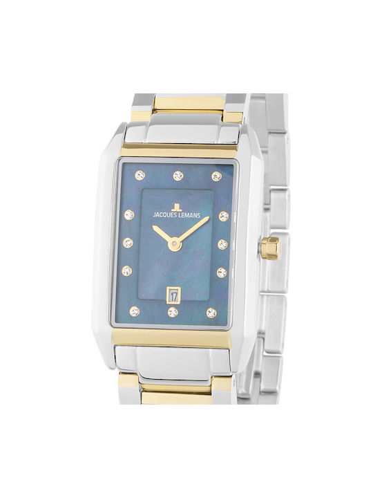 Jacques Lemans Watch with Gold Metal Bracelet