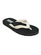 Mitsuko Women's Flip Flops Black and White