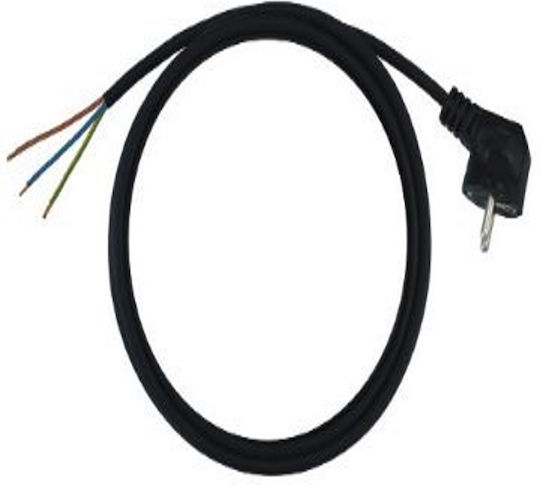 Elgotech Pz1,5-03-g Καλώδιο Ρεύματος τύπου H05RR-F με Διατομή 3x1.5mm² σε Μαύρο Χρώμα 1m