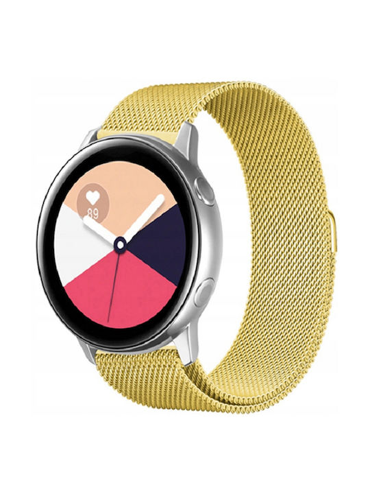 Spacecase Milanese Universal Metallarmband für Smartwatches 20mm Edelstahl Gold 5903943240739