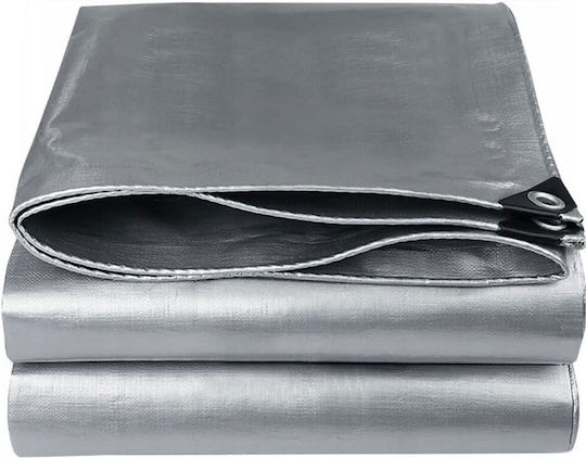 Grasher Waterproof Tarpaulin 250gr/m² 10x6m. Heavy Duty Gray
