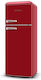 ETA Kühlschränke Kühl-Gefrierkombination 215Es H148.2xB55.2xT62.1cm. Rot 253490030E