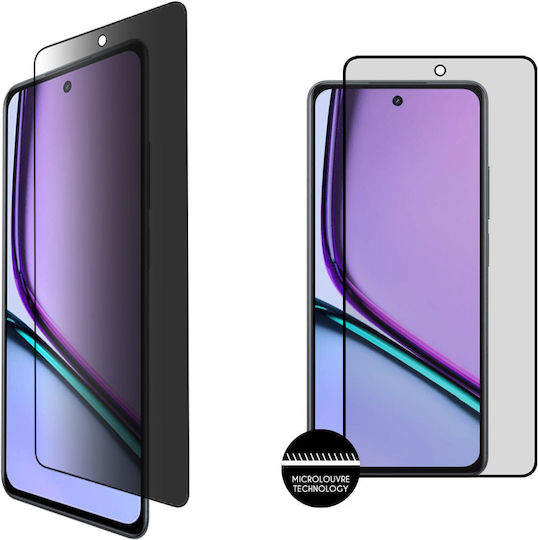Idol 1991 0.25mm Full Glue Privacy Tempered Glass Μαύρο (Realme C67)