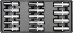 Yato Nüsse Quadratisch Lange mit Vierkant-Antrieb 1/2" Set 14Stück
