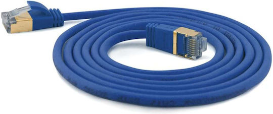 Wantec S/FTP Kat.7 (10Gbps) Netzwerkkabel Ethernet 0.25m Blau
