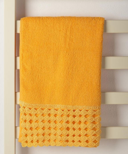 Silk Fashion Bath Towel 100x150cm Yellow