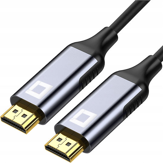 HDMI 2.1 Ultra High Speed 48Gbps 4K 120Hz HDR VRR Cable HDMI male - HDMI male 15m Γκρι