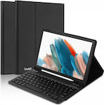 Buddi Flip Cover cu Tastatură Engleză SUA Negru Samsung Galaxy Tab A9 8.7" X110 / X115 121516