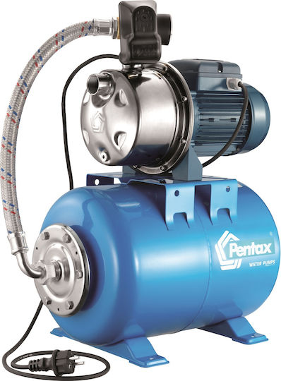 Pentax 1131699110 Cu o singură fază Pompa de presiune pentru apă cu rezervor Orizontal de 100lt litri 2.5hp