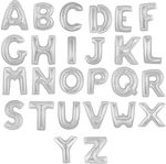 Μπαλόνια Foil Διάφορα Γράμματα Ασημί 82 Εκ Type W