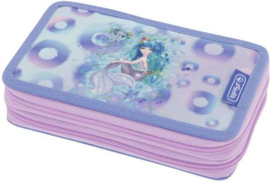 Herlitz Mermaid Ученически Несесер Пълен 19 Бройки Лилав