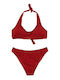 Ustyle Bikini Set Bra & Slip Bottom RED