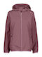 CMP Fix Hood Scurt Jachetă de femei Puffer pentru primăvară/toamnă Plum