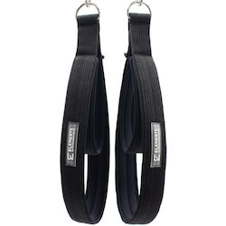 Pilates Double Loop Straps Neoprene Black