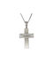 Damen Weißgold Kreuz 14K