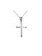 Men's White Gold Cross 14K