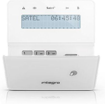 Satel Ασύρματο Πληκτρολόγιο Συναγερμού με Οθόνη σε Λευκό Χρώμα INT-KWRL2-W