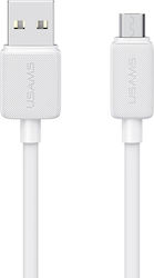 Usams Us-sj690 SJ690USB02 Regular USB 2.0 σε micro USB 1m Λευκό