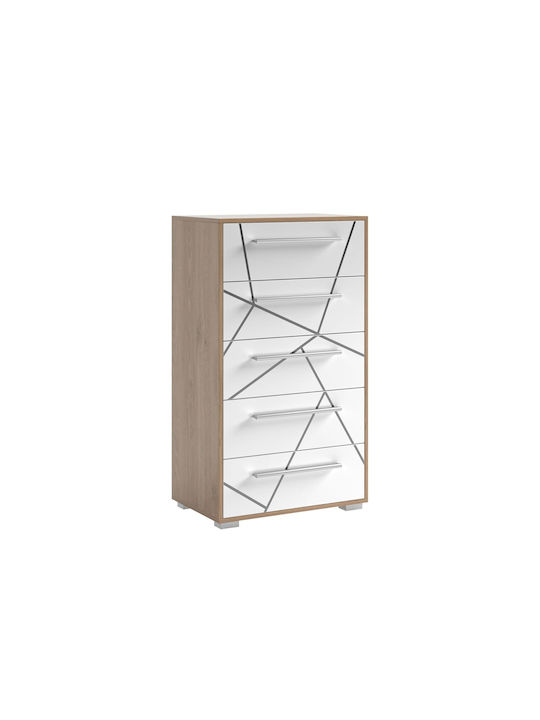 Kids Chest of Drawers with 5 Drawers 60x28.3x102.5cm