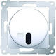 Kontakt-Simon Recessed Dimmer Switch Without Frame Classic Rotary in White Color