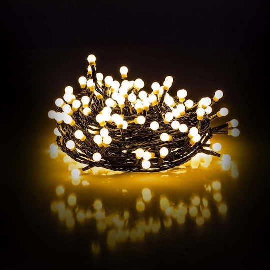Instalație de Crăciun cu 100 de LED-uri, 10 + 5m, lumină albă caldă, Retlux Rxl 220