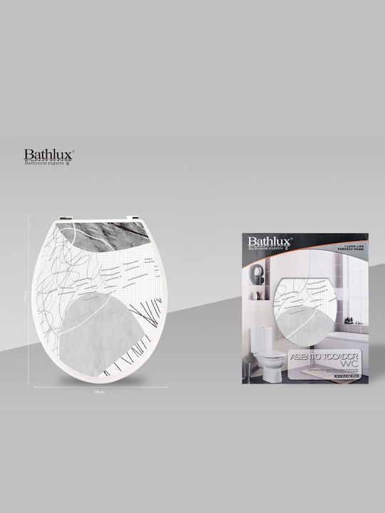 Bathlux Καπάκι Λεκάνης Πλαστικό 44x36cm Πολύχρωμο