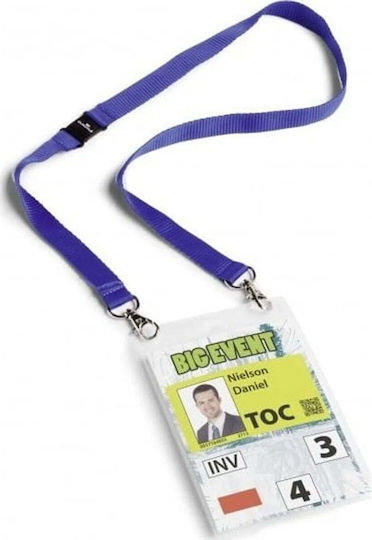 Durable A6 Open Durable Badge 852507 Navy Ribbon
