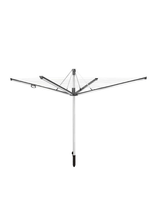 Leifheit Folding Floor Clothes Drying Rack for Garden Made of Aluminum with 50m Hanging Length