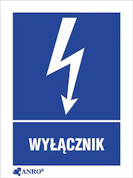 Selbstklebendes Warnschild Schalter 52x74 10eia Q1 F